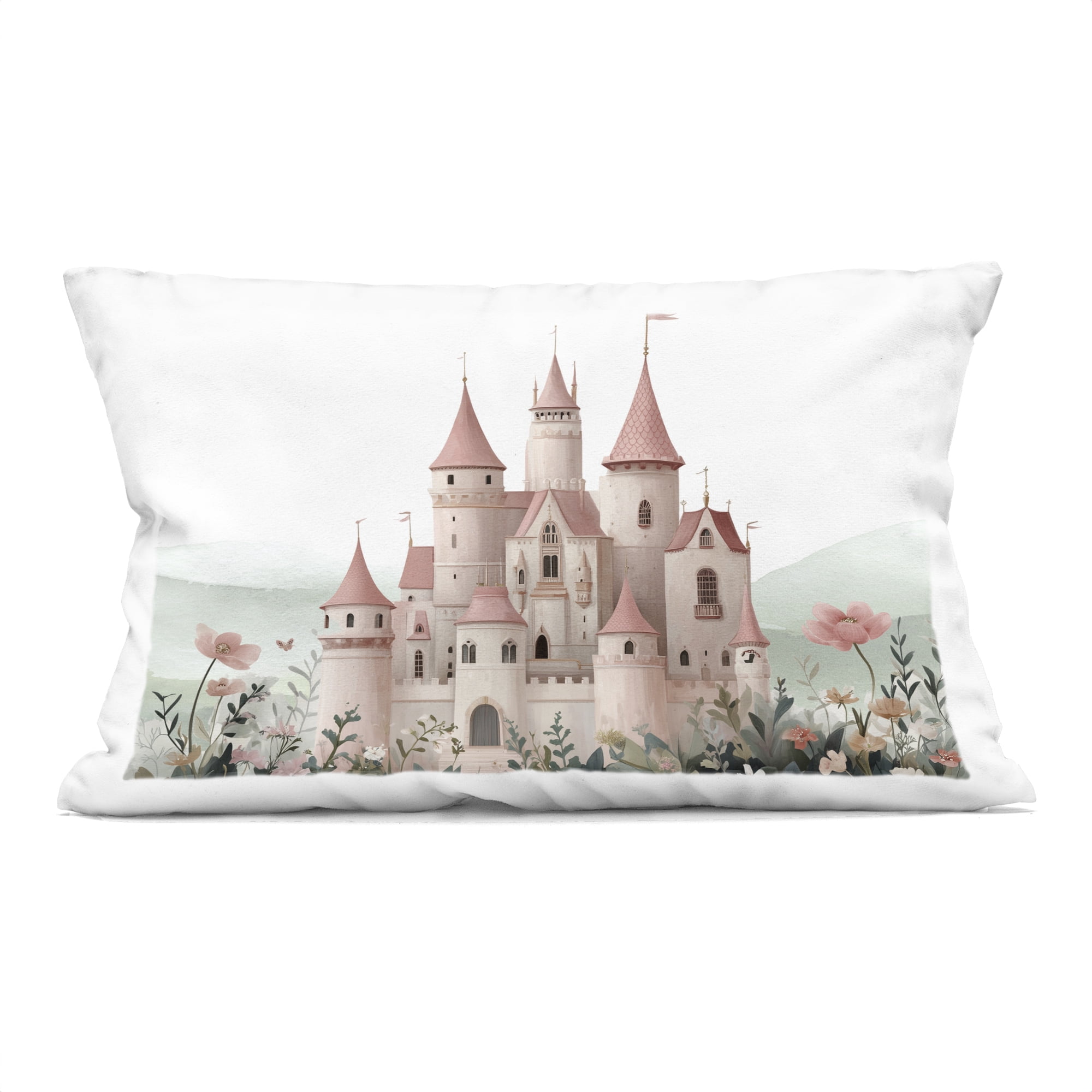 Stupell Industries A Castle For Princess Decorative Printed Throw Pillow, design by Christine Simpson Art, 14 x 7 x 20