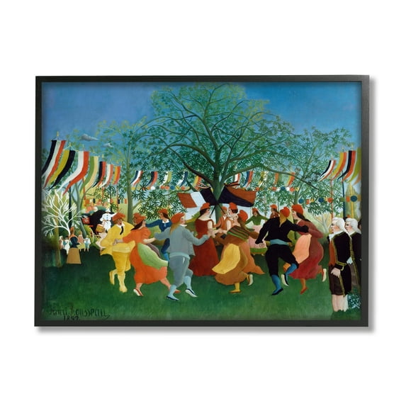 Stupell Industries A Centennial of Independence Henri Rousseau Classic Painting Painting Black Framed Art Print Wall Art, Design by one1000paintings