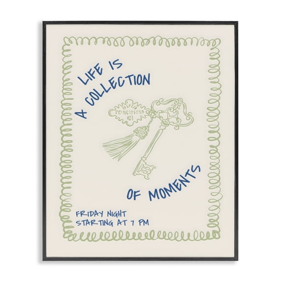 Stupell Industries Modern A Collection of Moments Black Framed Giclee Art, 11 x 14, by The Prints Vibe