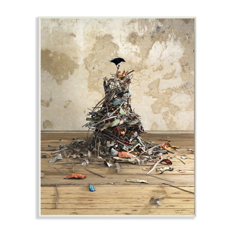 Stupell Industries A Crows Collection Animal Bird Design Wall Plaque by Cynthia Decker, 13" x 19", Wall Plaque