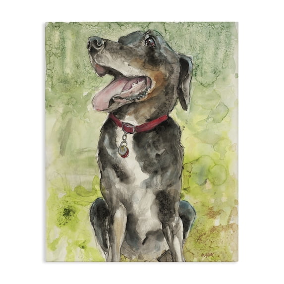 Stupell Industries Farmhouse A Dog's Happiness Canvas Art, 16 x 20, by Patti Mann