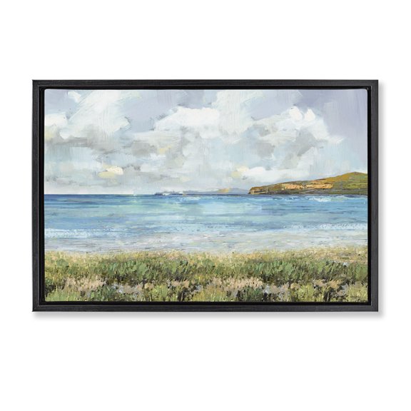 Stupell Industries A Glimpse Of Tranquility Black Framed Floater Canvas Wall Art, design by Amber Sterling