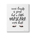 thumbnail image 1 of Stupell Industries A Little Mascara Never Hurt Phrase Glam Lashes, 16 x 20, Design by Stephanie Workman Marrott, 1 of 5