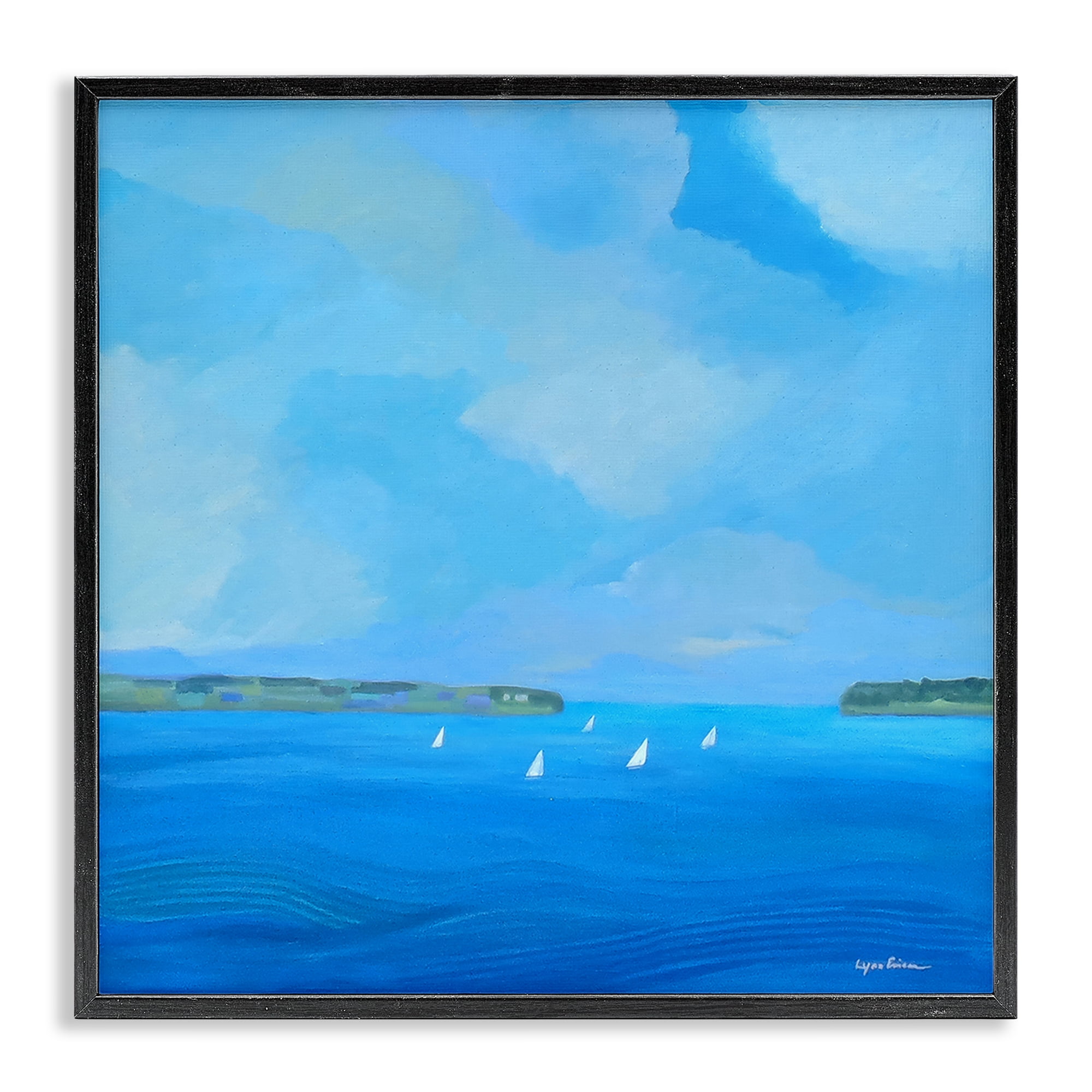 Stupell Industries A Perfect Day Seascape Black Framed Giclee Art, design by Lynn Ericson Fine Art