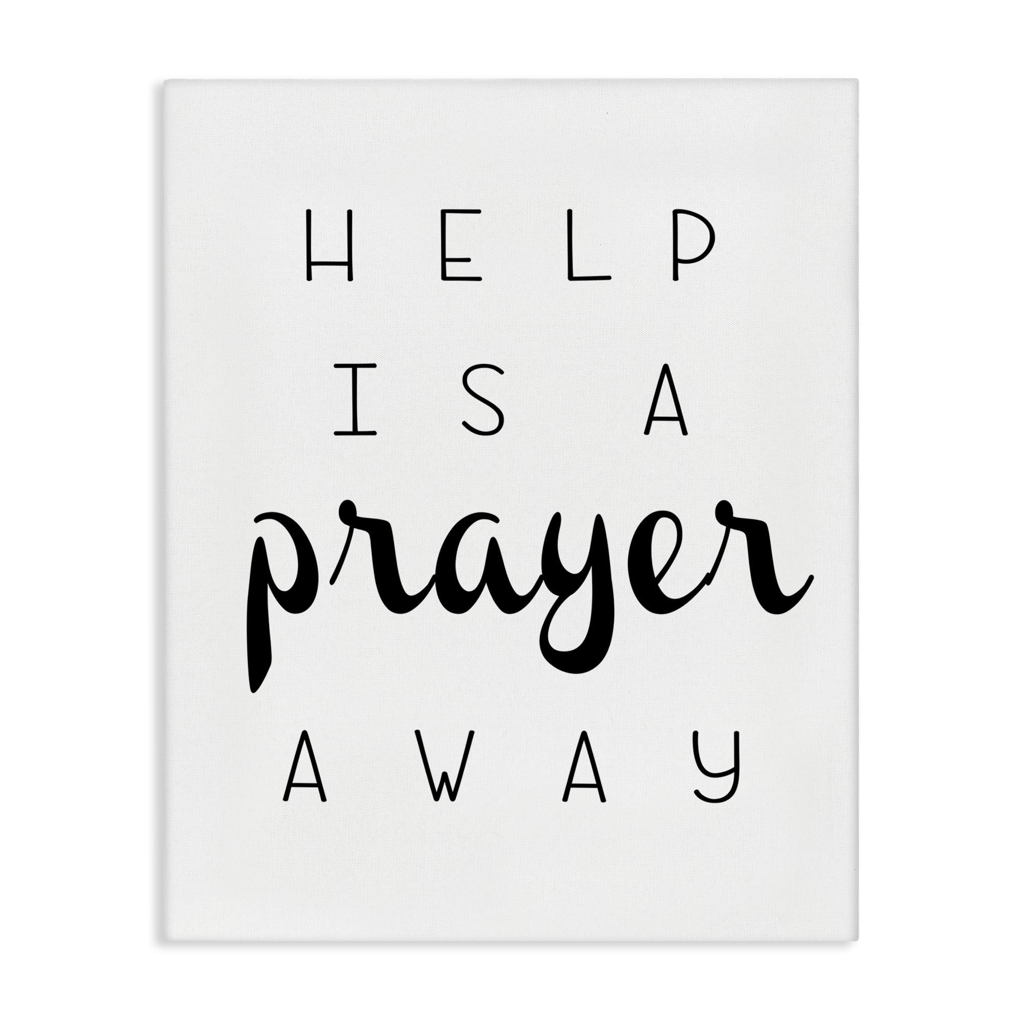 Stupell Industries A Prayer Away Sentiment Religious & Spiritual Painting Wrapped Canvas Art Print Wall Art, 16 x 20