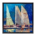 thumbnail image 1 of Stupell Industries Tropical A Strong Wind Sailboats Black Floating Frame Canvas Art, 18 x 18, by Beth A. Forst, 1 of 8