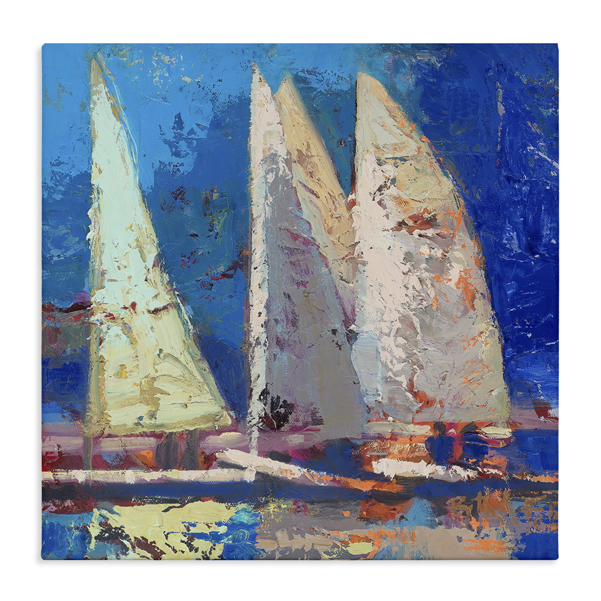 Stupell Industries A Strong Wind Sailboats Canvas Wall Art, design by Beth A. Forst