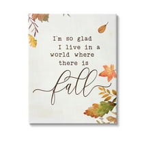 Stupell Industries A World With Fall Botanical & Floral Painting Gallery Wrapped Canvas Art Print Wall Art, 16 x 20