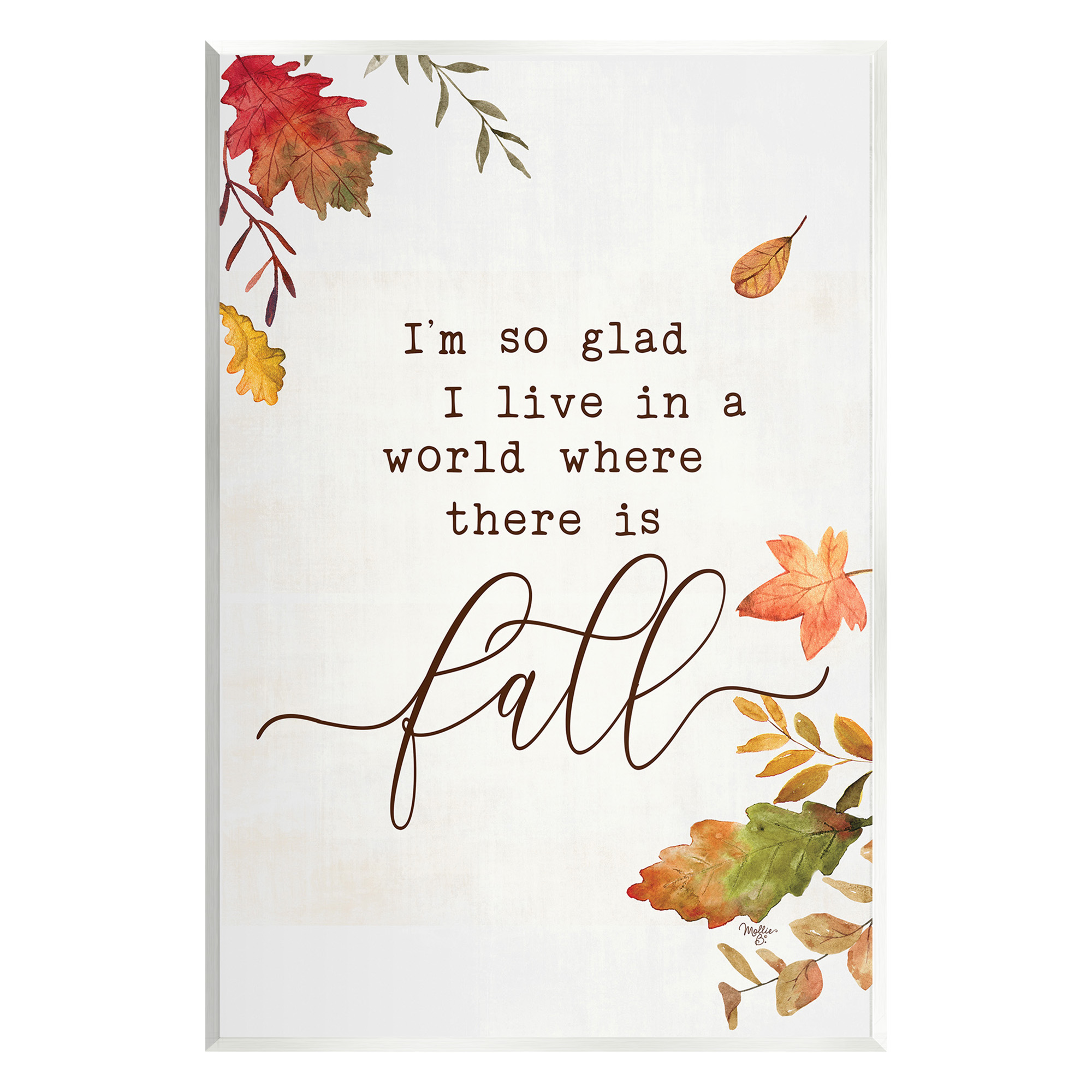 Stupell Industries A World With Fall Botanical & Floral Painting Unframed Art Print Wall Art, 10 x 15