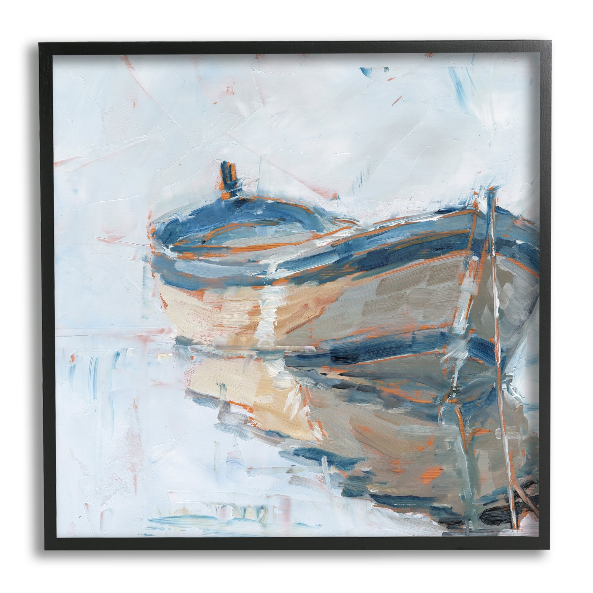 Stupell Industries Abandoned Paddling Watercraft Quiet Icy Ocean,12 x 12, Design by Ethan Harper