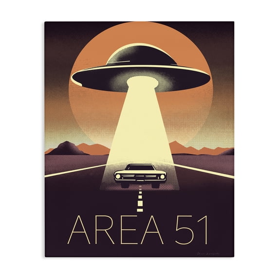 Stupell Industries Eclectic Abduction On The Road Canvas Art, 24 x 30, by Omar Escalante
