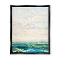 thumbnail image 1 of Stupell Industries Abstract Aerial Landscape Fluffy Clouds Distant Fields Painting Jet Black Floating Framed Canvas Print Wall Art, Design by Claire Cormany, 1 of 5