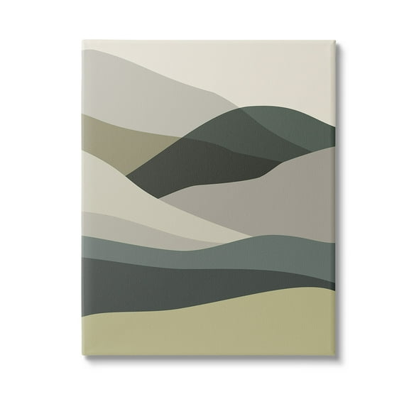 Stupell Industries Abstract Alternating Hills Landscape Painting Gallery Wrapped Canvas Art Print Wall Art, 16 x 20