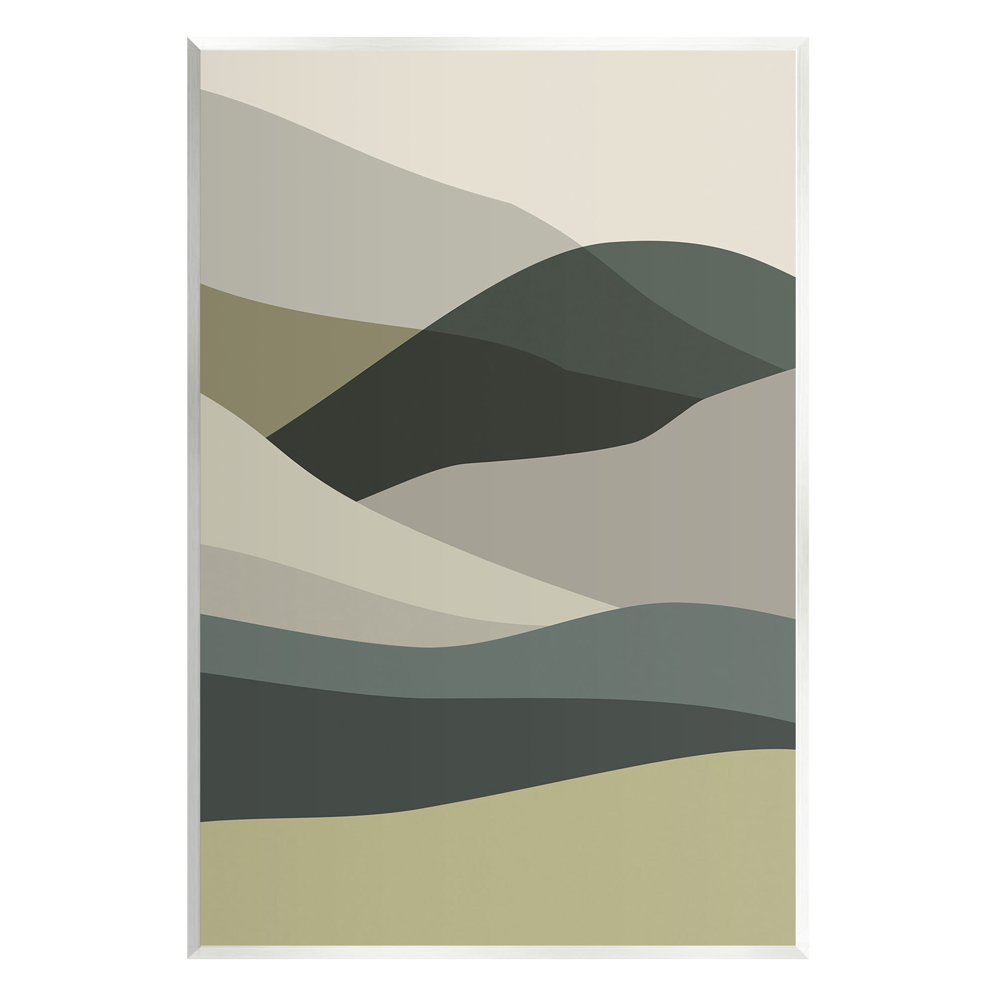 Stupell Industries Abstract Alternating Hills Landscape Painting Unframed Art Print Wall Art, 13 x 19