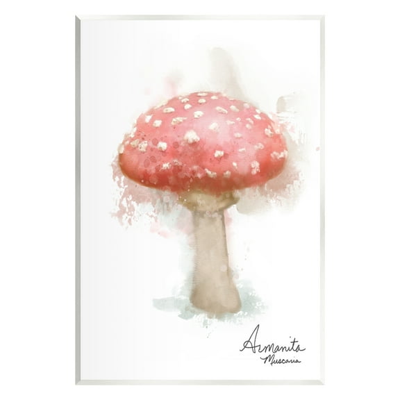 Stupell Industries Abstract Amanita Mushroom Botanical & Floral Painting Unframed Art Print Wall Art, 10 x 15