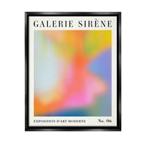 Stupell Industries Abstract Aurora Pattern Abstract Painting Black Floater Framed Canvas Art Print Wall Art, 17 x 21