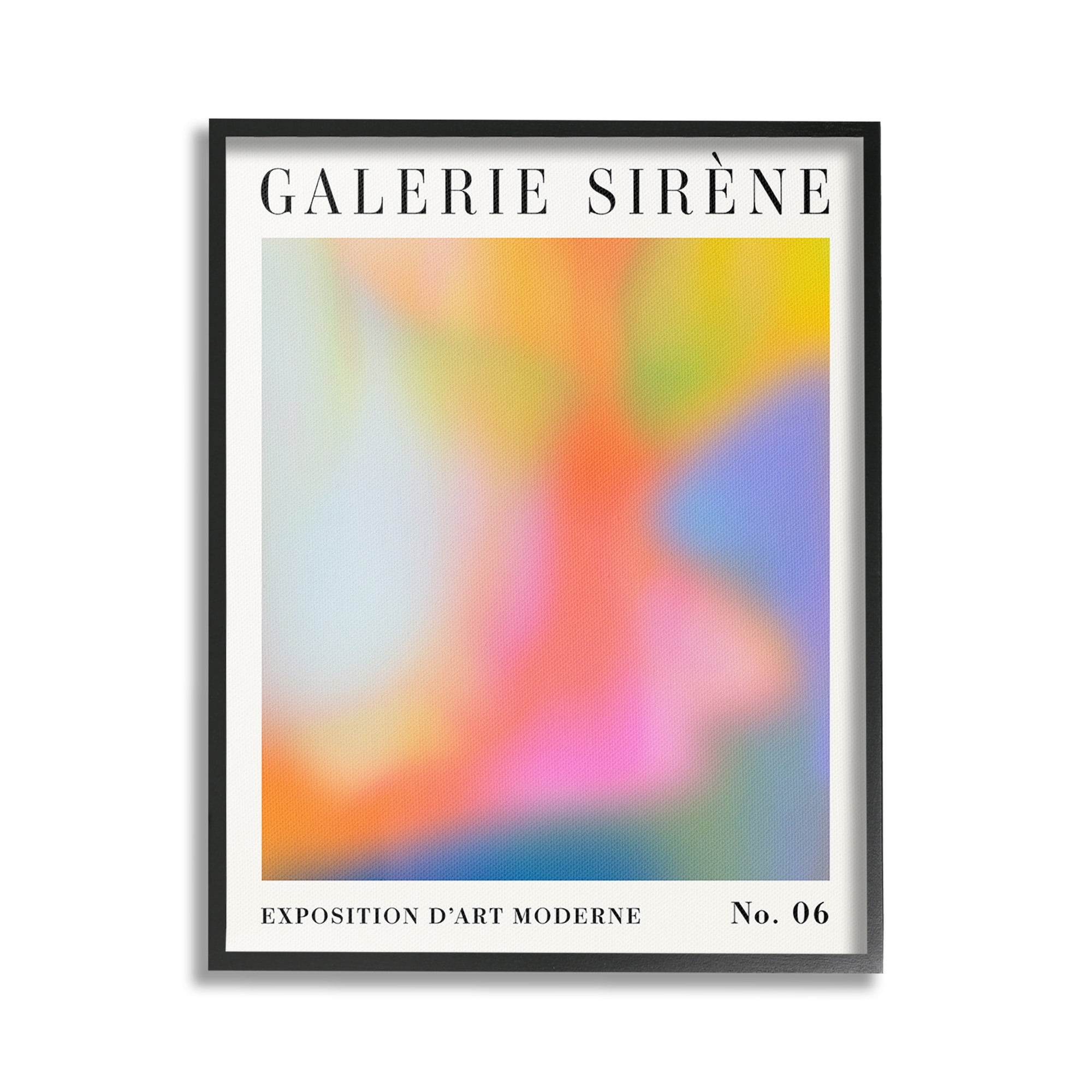 Stupell Industries Abstract Aurora Pattern Abstract Painting Black Framed Art Print Wall Art, 16 x 20