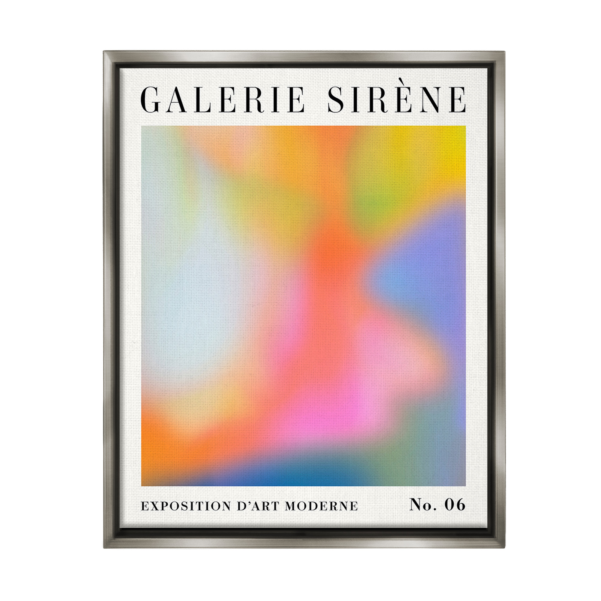 Stupell Industries Abstract Aurora Pattern Abstract Painting Gray Floater Framed Canvas Art Print Wall Art, 25 x 31
