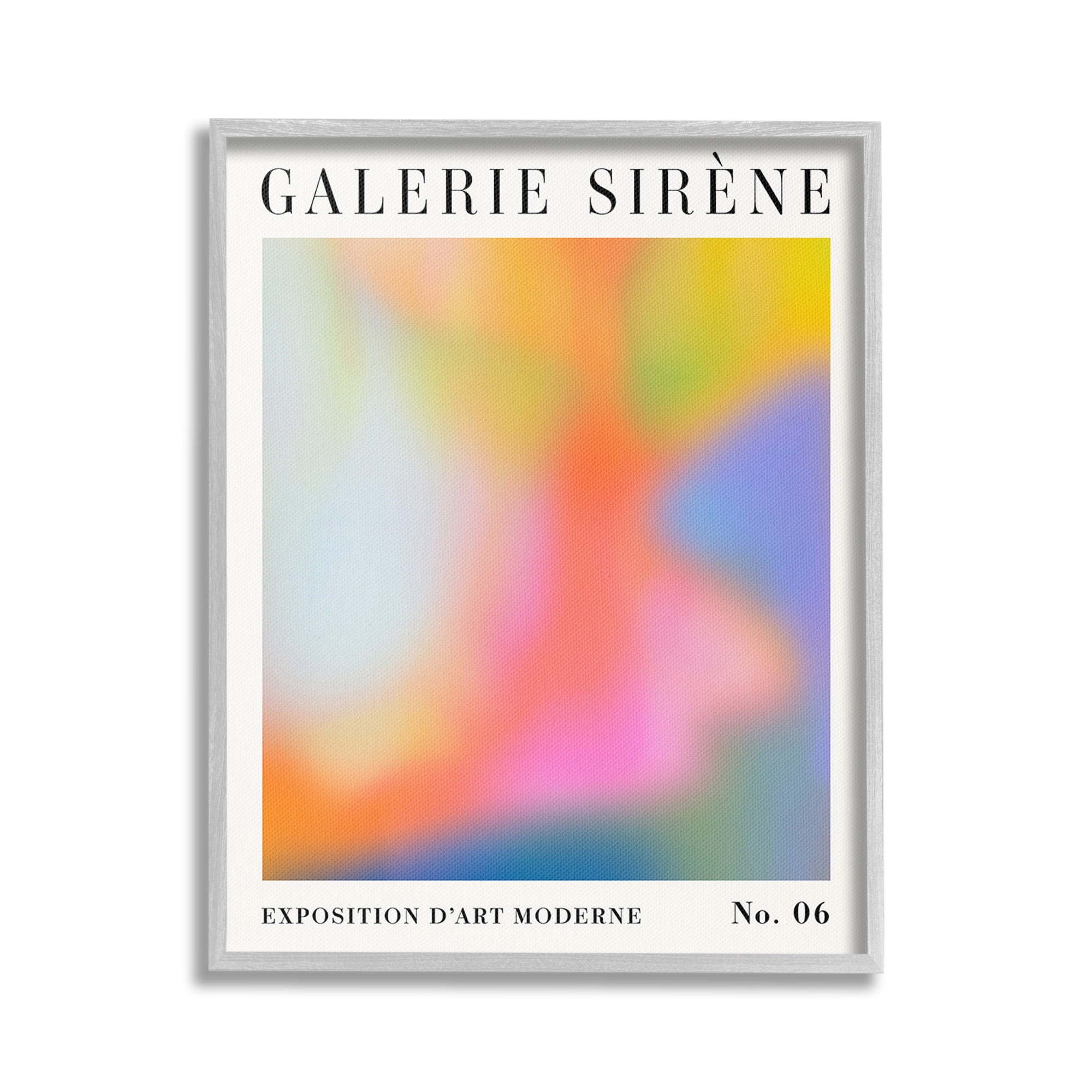 Stupell Industries Abstract Aurora Pattern Abstract Painting Gray Framed Art Print Wall Art, 24 x 30