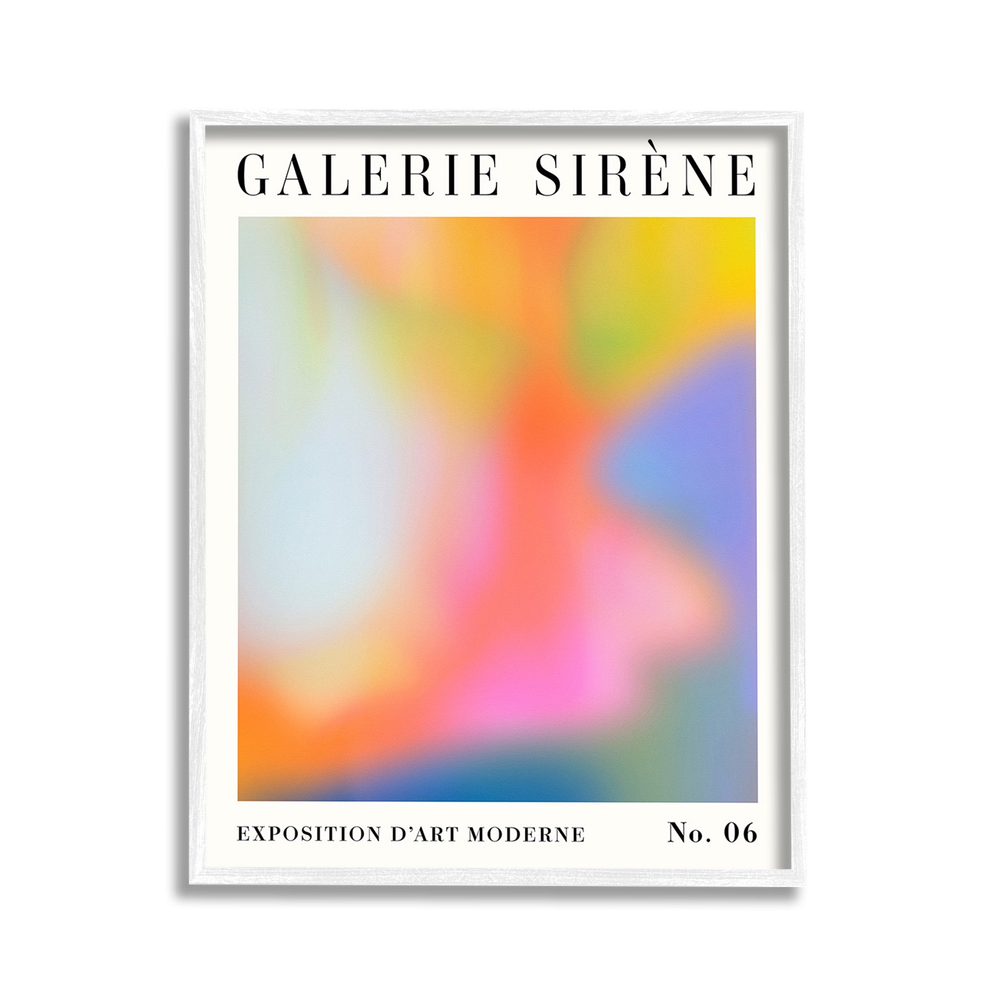 Stupell Industries Abstract Aurora Pattern Abstract Painting White Framed Art Print Wall Art, 11 x 14