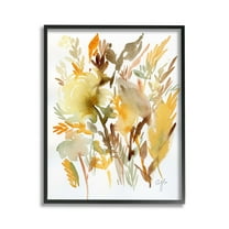 Stupell Industries Abstract Autumnal Foliage Botanical & Floral Painting Black Framed Art Print Wall Art, 11 x 14
