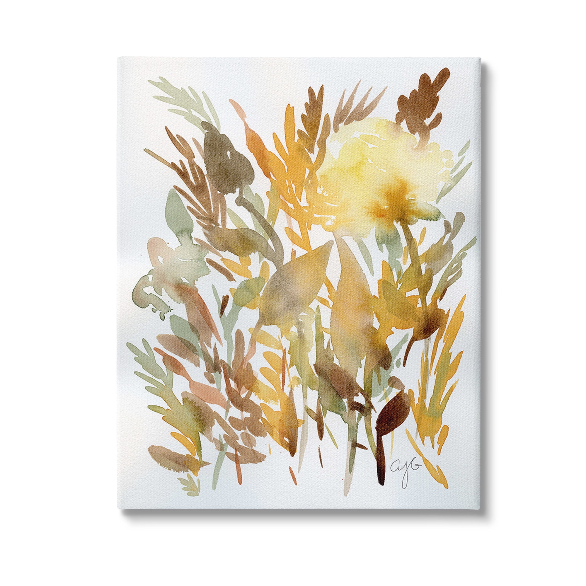 Stupell Industries Abstract Autumnal Herbs Botanical & Floral Painting Gallery Wrapped Canvas Art Print Wall Art, 36 x 48