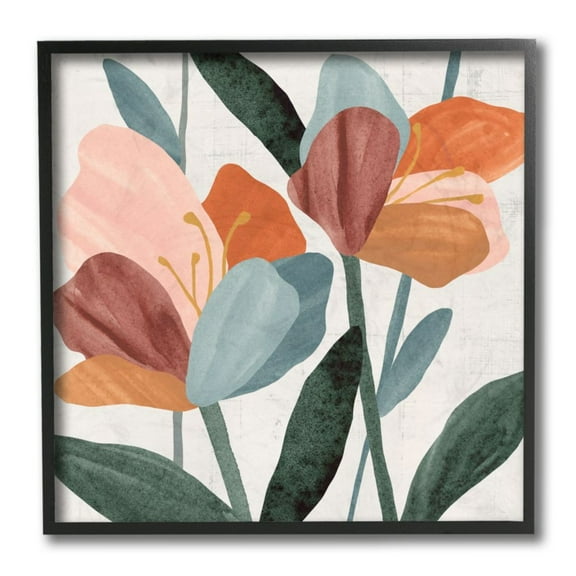 Stupell Industries Abstract Azalea Flower Petals Pink Blue Design Design by Annie Warren