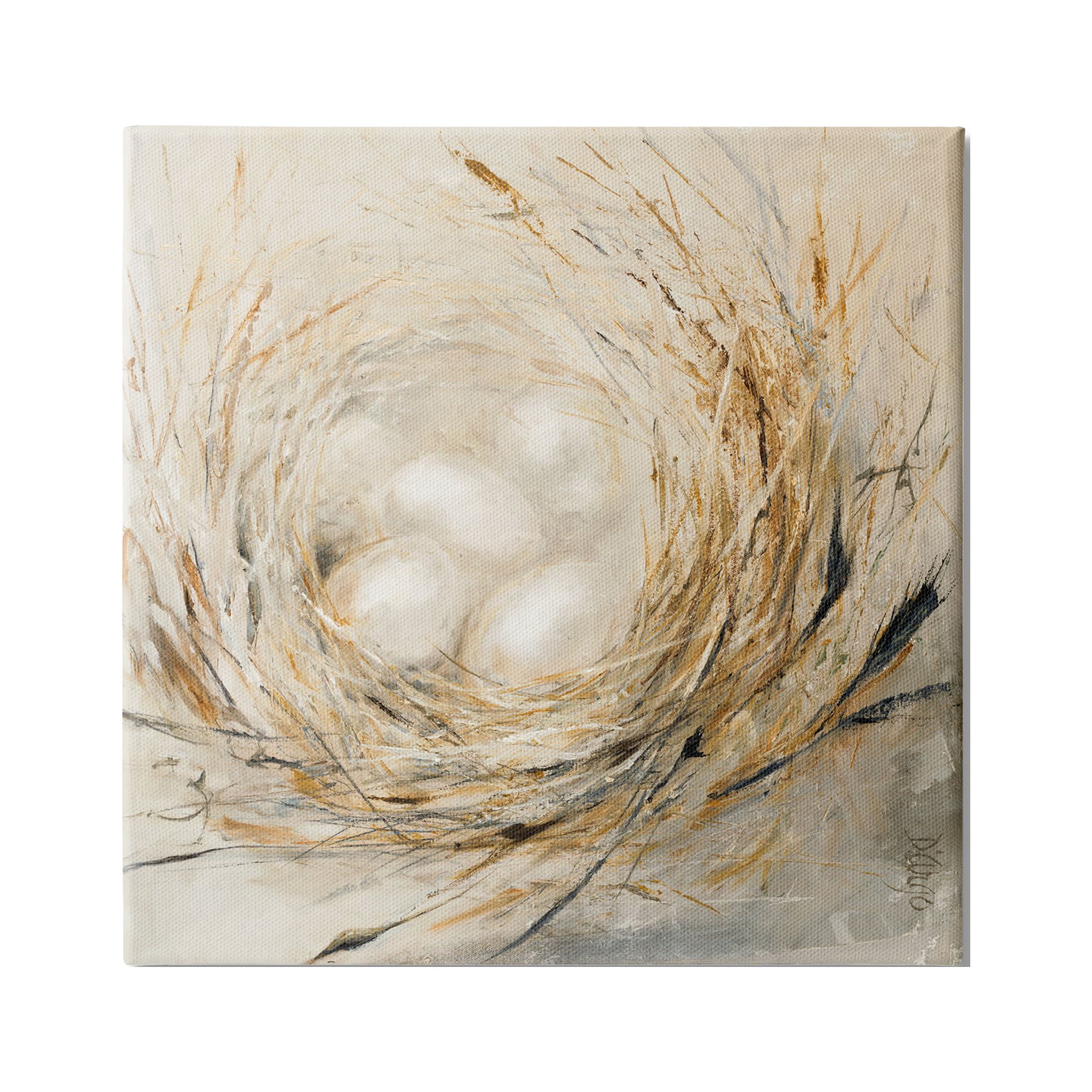 Stupell Industries Abstract Baby Bird Egg Nest Countryside Animals, 36 x 36,Design by Third and Wall