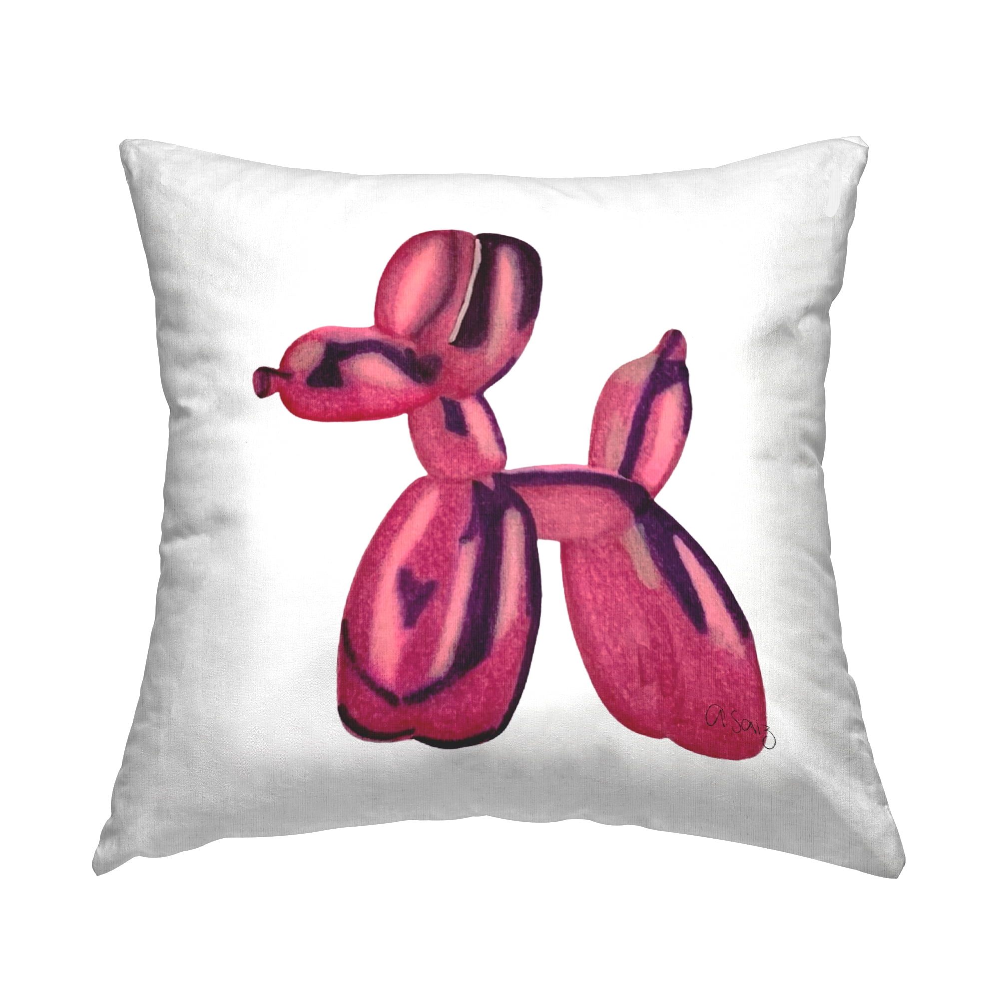 Stupell Industries Abstract Balloon Animal Square Decorative Printed Throw Pillow, 18 x 18