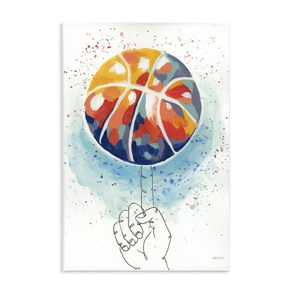 Stupell Industries Abstract Basketball Trick Sports Painting Unframed Art Print Wall Art, 10 x 15