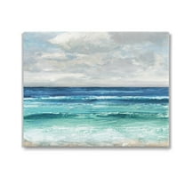 Stupell Industries Abstract Beach Clouds Landscape Painting Gallery Wrapped Canvas Art Print Wall Art, 20 x 16