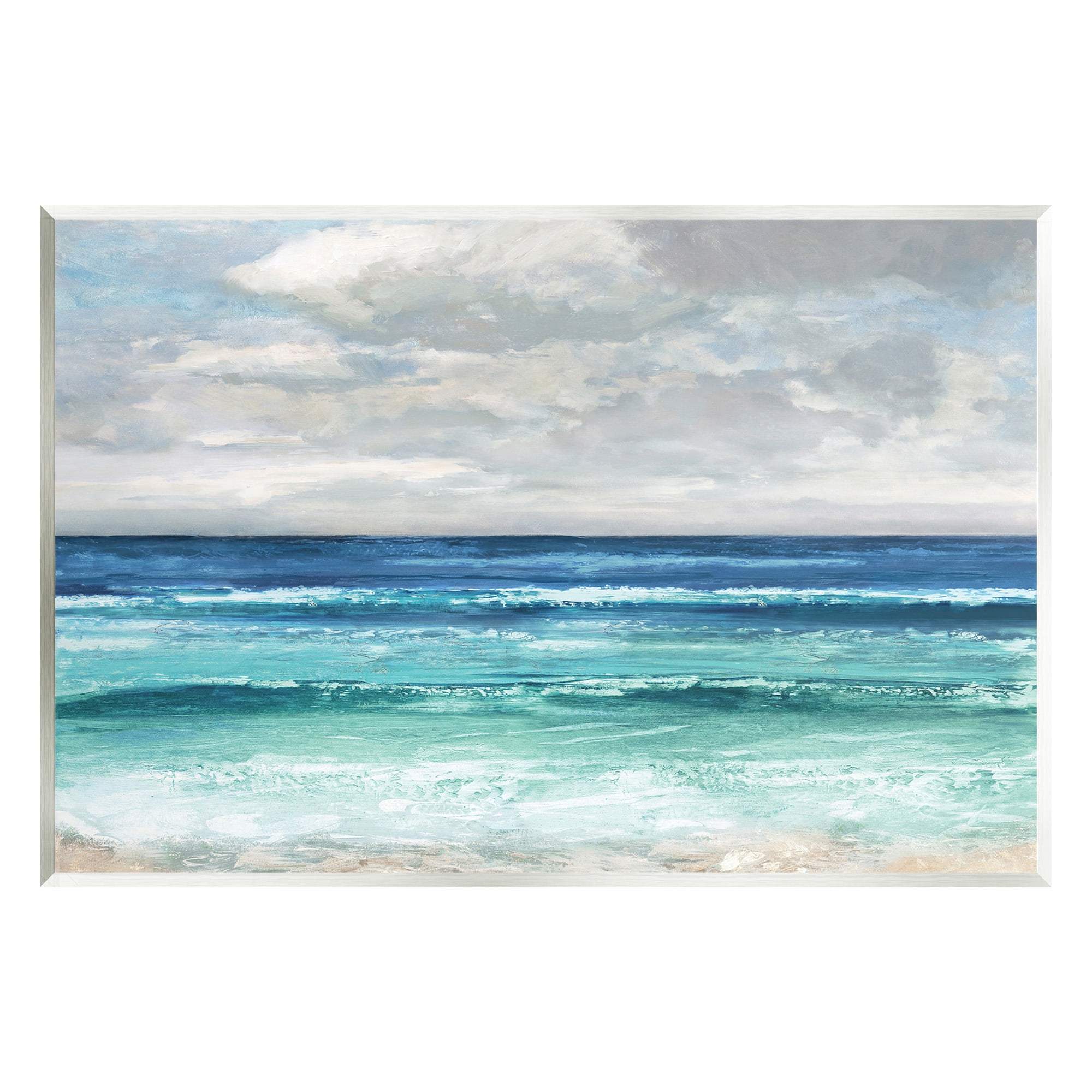 Stupell Industries Abstract Beach Clouds Landscape Painting Unframed Art Print Wall Art, 15 x 10