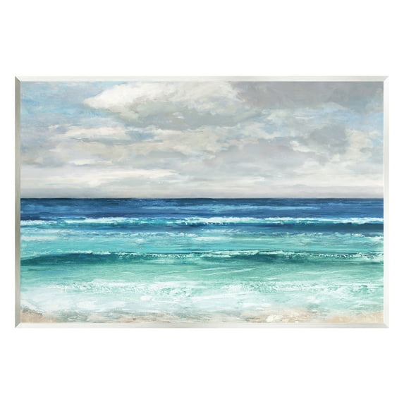 Stupell Industries Abstract Beach Clouds Landscape Painting Unframed Art Print Wall Art, 19 x 13