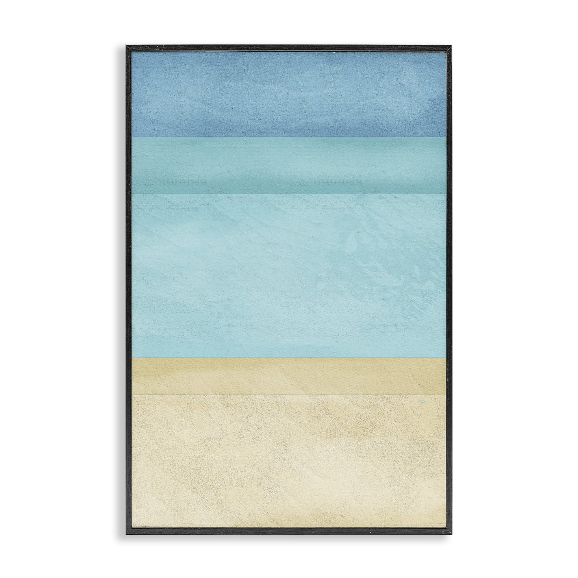 Stupell Industries Abstract Beach Coastal Color Block Black Framed Giclee Art, design by Martina Pavlova