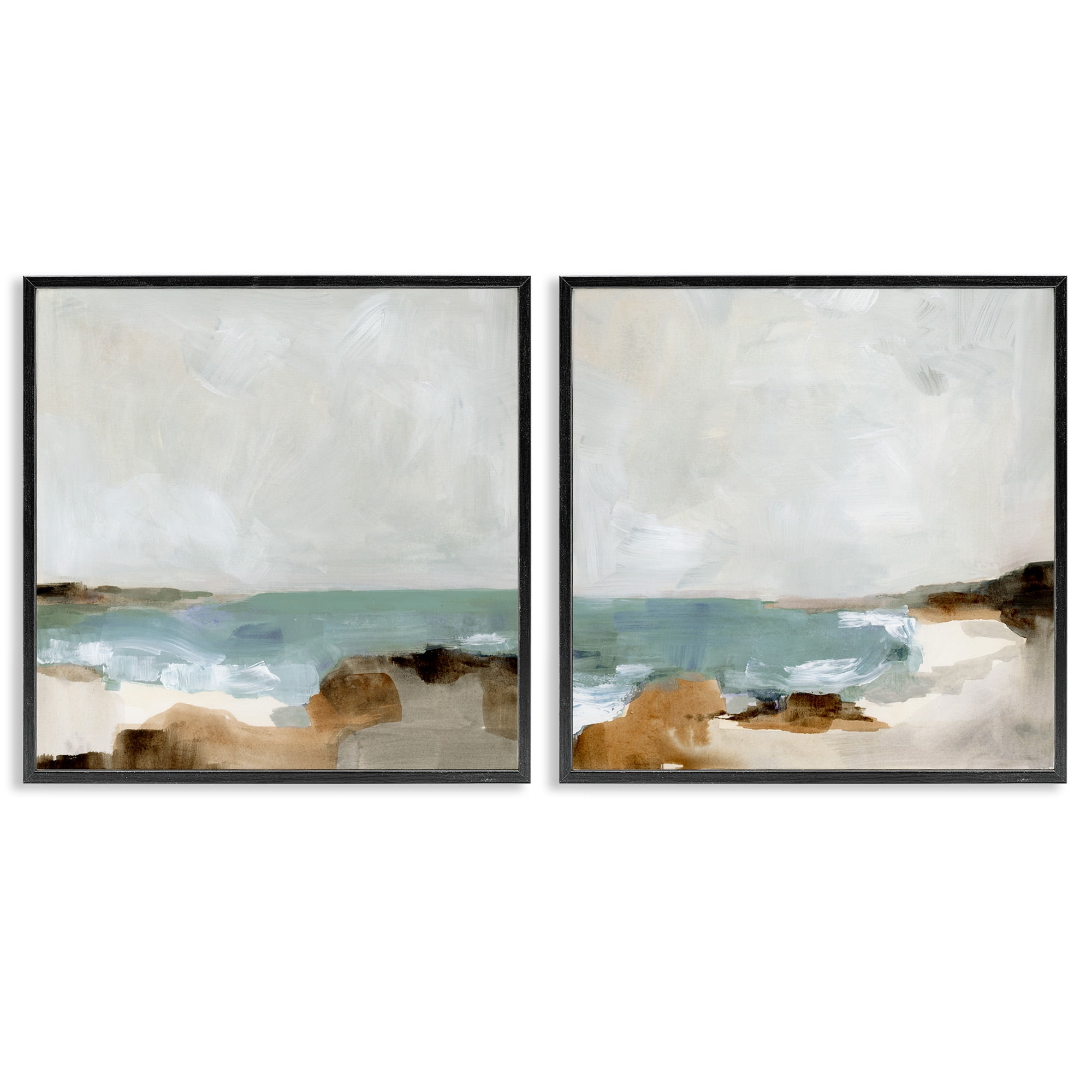 Stupell Industries Abstract Beach Cove Landscape Cliffs Nature Painting