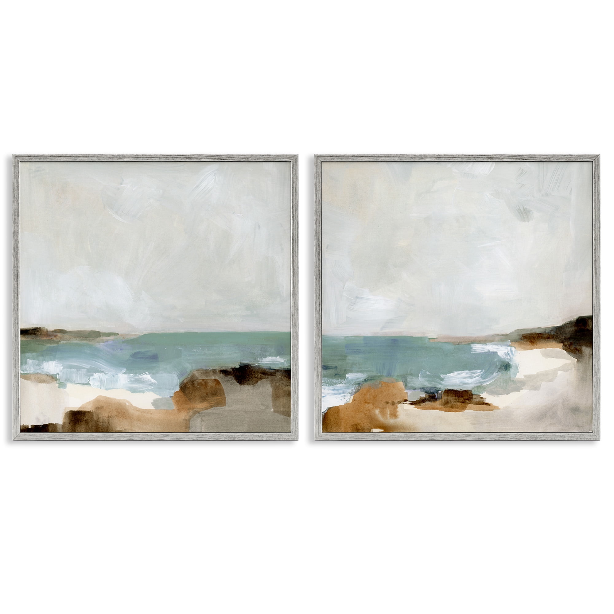 Stupell Industries Abstract Beach Cove Landscape Cliffs Nature Painting