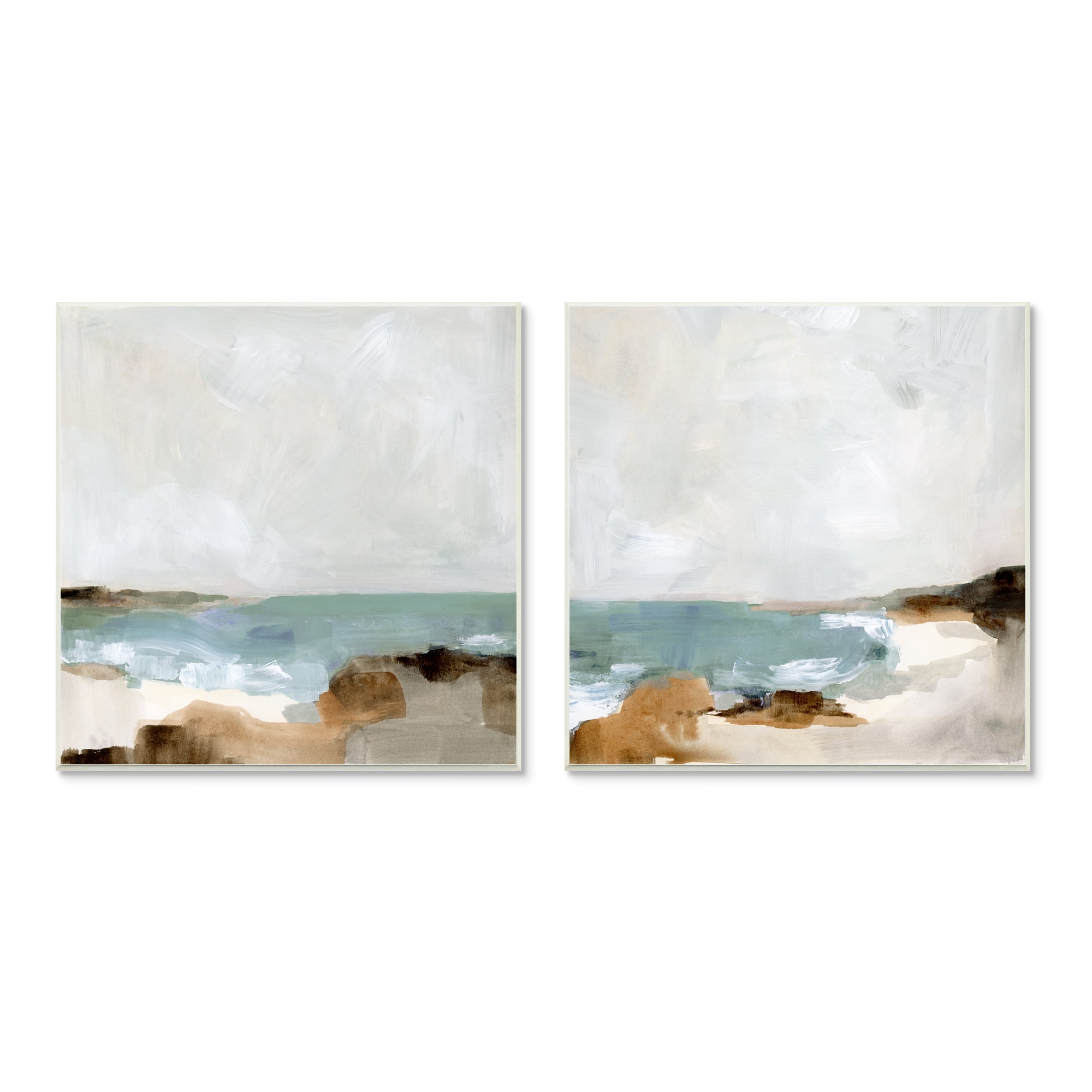 Stupell Industries Abstract Beach Cove Landscape Sandy Cliffs Wall Plaque, 12 x 12