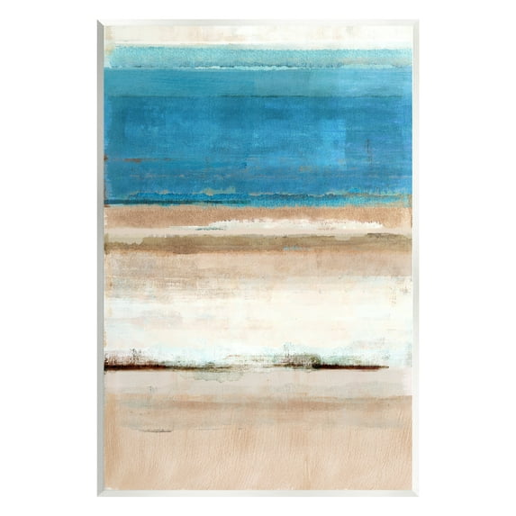 Stupell Industries Abstract Beach Landscape Abstract Painting Unframed Art Print Wall Art, 10 x 15