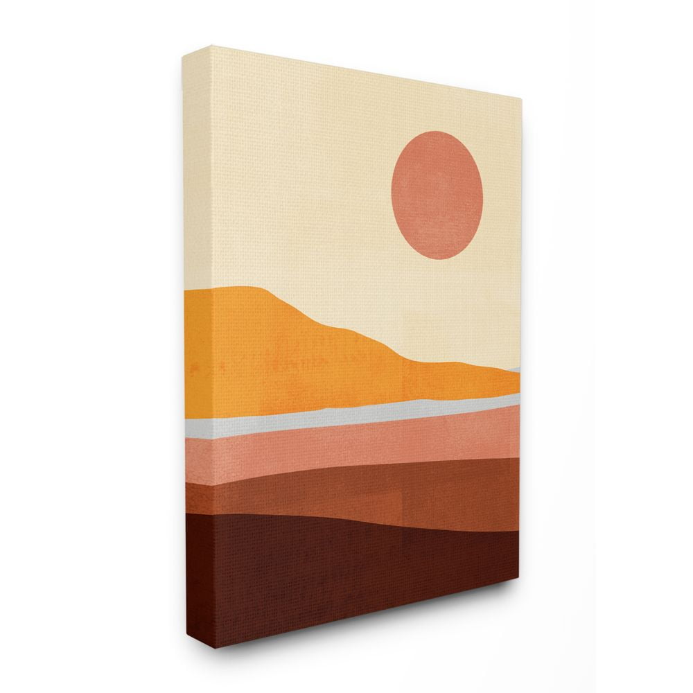 Stupell Industries Abstract Beach Landscape Bold Sun Color Block Canvas Wall Art Design by Victoria Borges, 30" x 40"