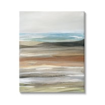 Stupell Industries Abstract Beach Landscape Painting Abstract Painting Gallery Wrapped Canvas Print Wall Art
