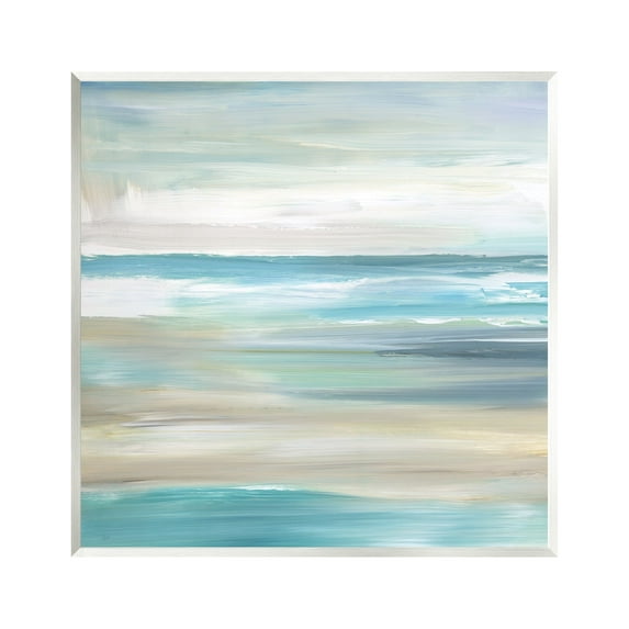 Stupell Industries Abstract Beach Sand Ocean Waves Coastal Painting Unframed Art Print Wall Art