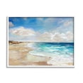 thumbnail image 1 of Stupell Industries Abstract Beach Shore Scene Nature Painting White Framed Art Print Wall Art, 14 x 11, 1 of 9