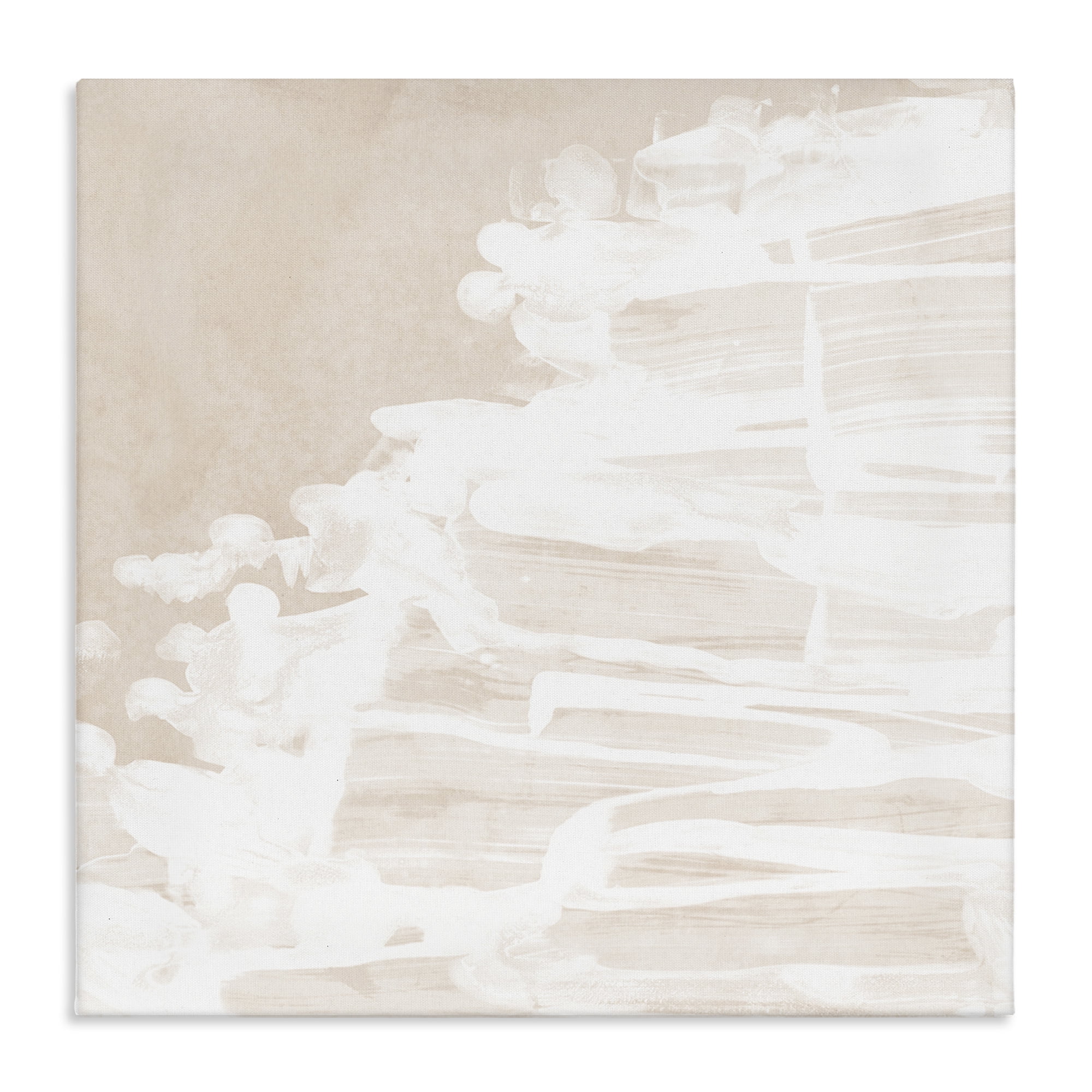 Stupell Industries Abstract Beach Splash Abstract Painting Gallery Wrapped Canvas Art Print Wall Art, 17 x 17