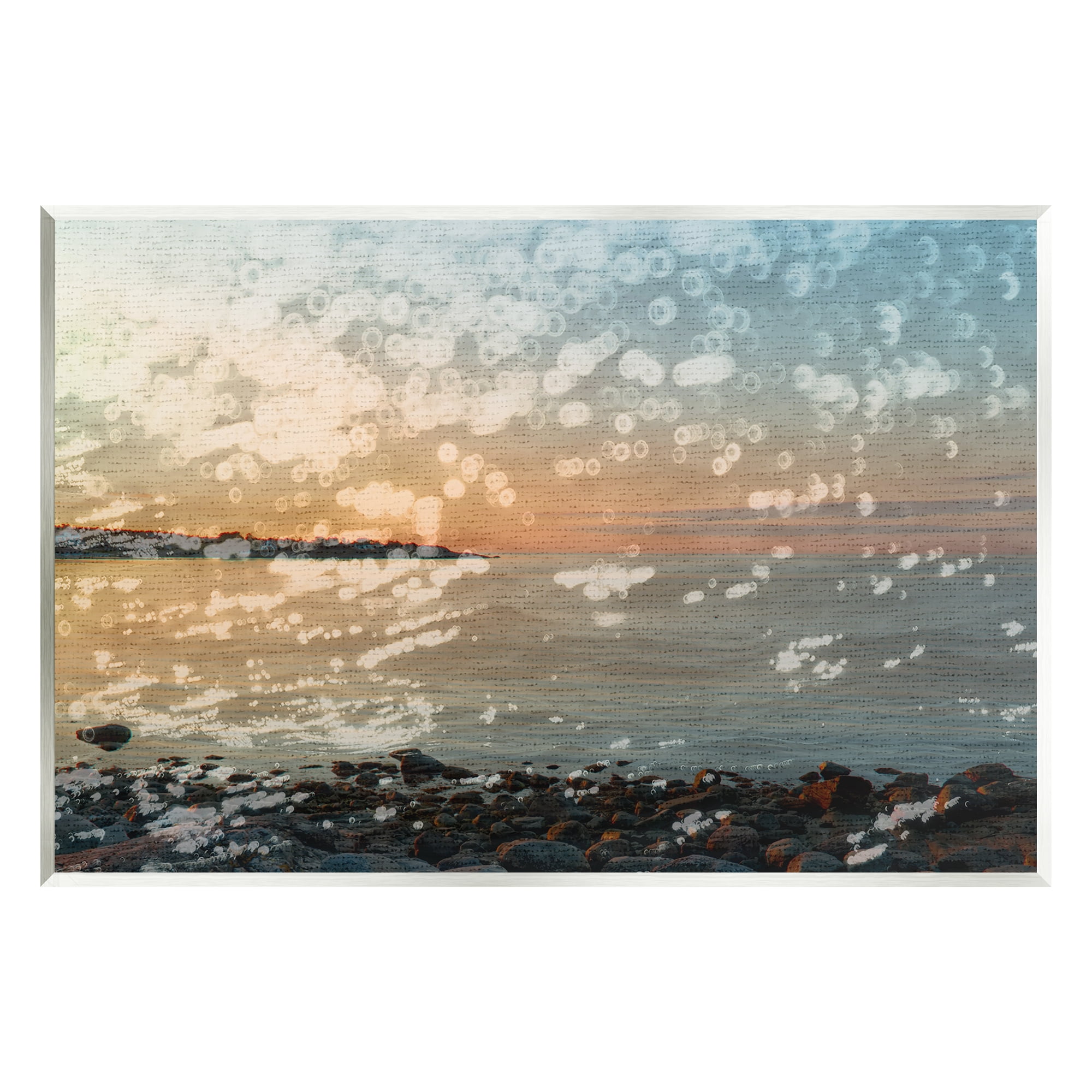Stupell Industries Abstract Beach Splash Landscape Painting Unframed Art Print Wall Art, 15 x 10