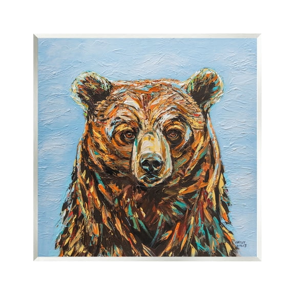 Stupell Industries Abstract Bear Portrait Animals & Insects Painting Unframed Art Print Wall Art, 12 x 12