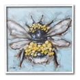 thumbnail image 1 of Stupell Industries Abstract Bee with Flowers Animals & Insects Painting White Framed Art Print Wall Art, 17 x 17, 1 of 9