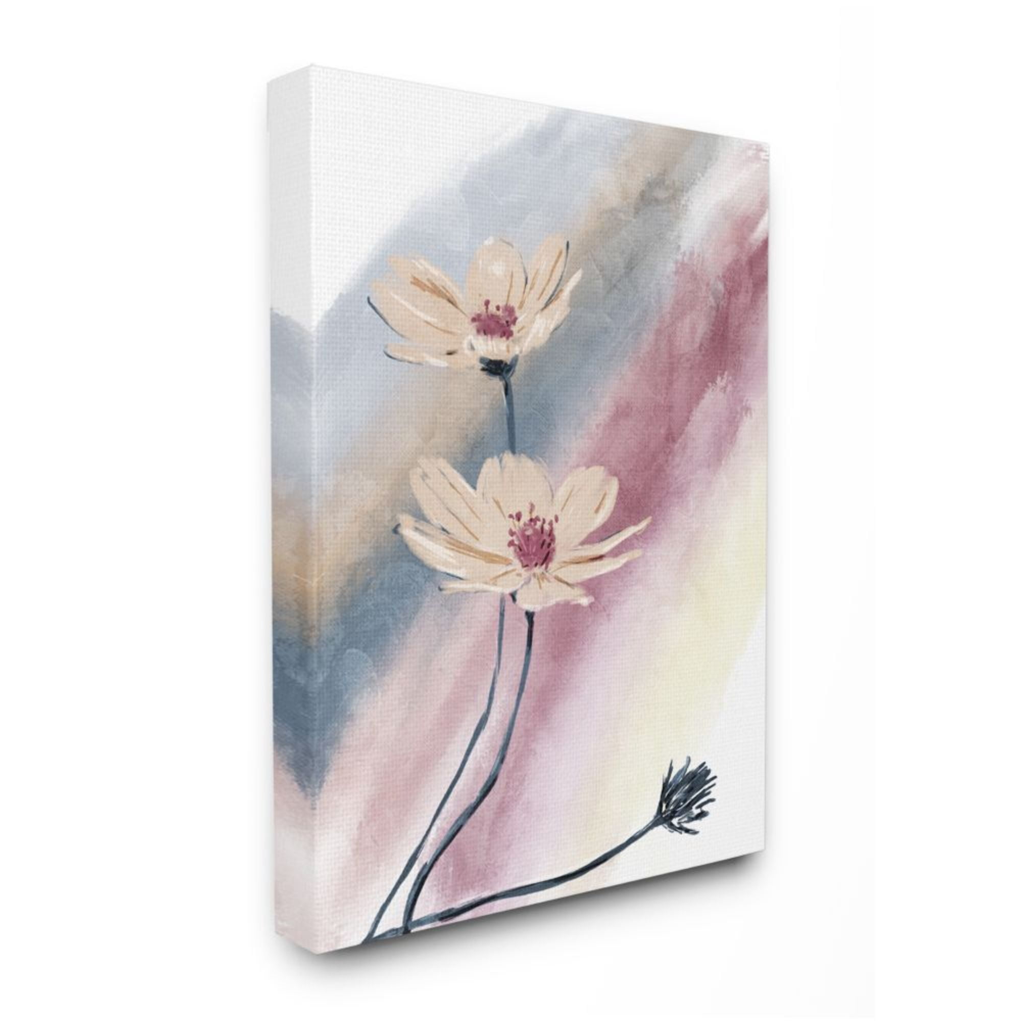 Stupell Industries Abstract Beige Florals Soft Muted Rainbow Design by Onrei, 16" x 20"