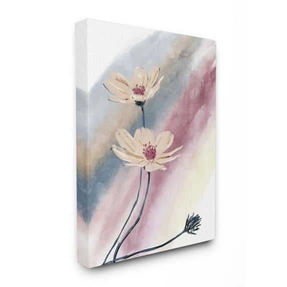 Stupell Industries Abstract Beige Florals Soft Muted Rainbow Design by Onrei, 30" x 40"