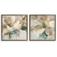 thumbnail image 1 of Stupell Industries Abstract Beige Flowers Botanical & Floral Painting Brown Floater Framed Canvas Art Print Wall Art, 18 x 18, Set of 2, 1 of 9