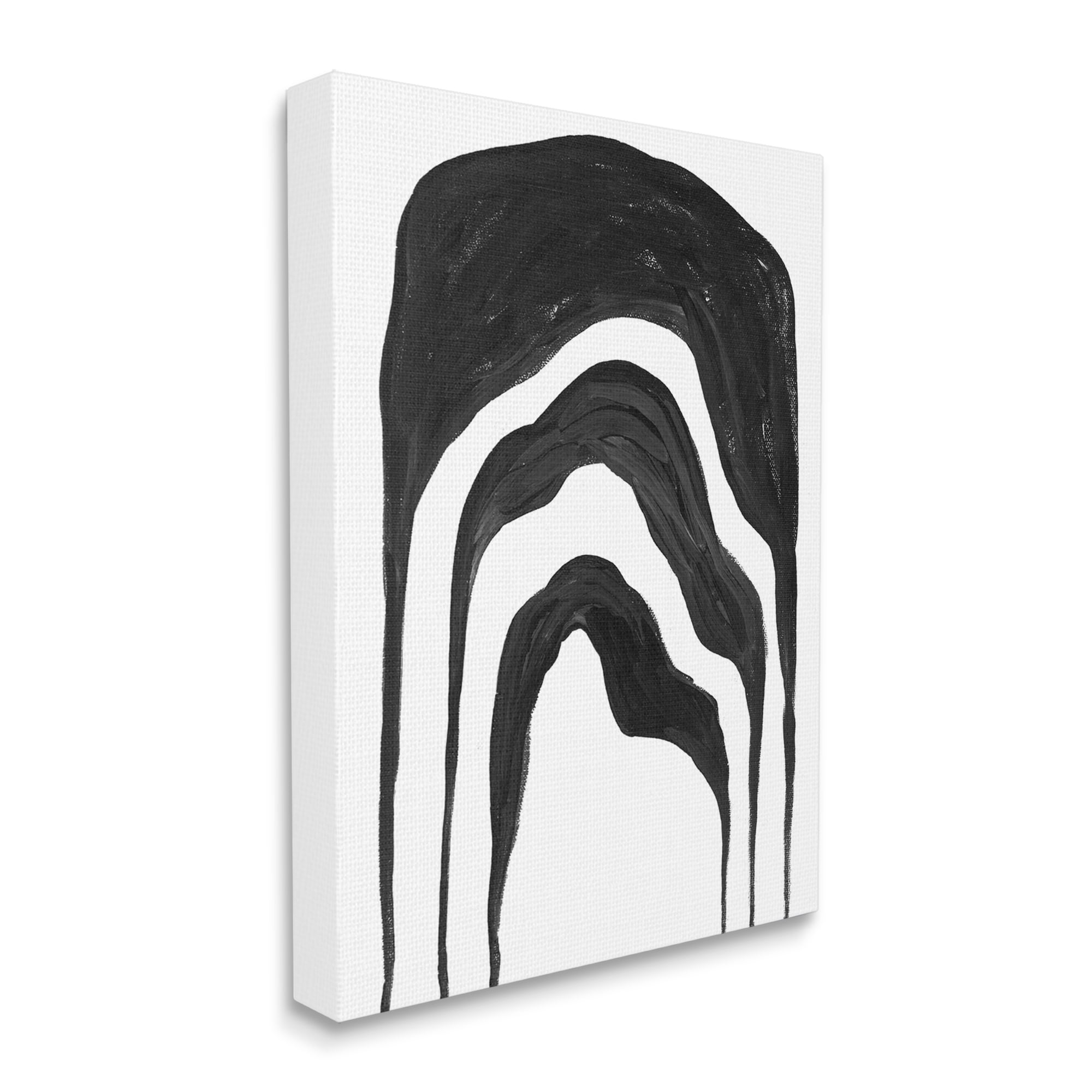 Stupell Industries Abstract Black Arches Organic Smoke Shape Canvas Wall Art by Daphne Polselli